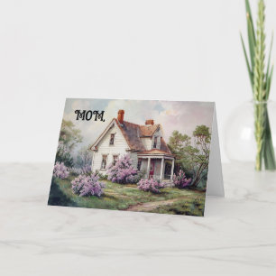 Vintage Home Mum's Birthday Greeting Card