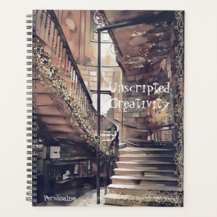Vintage Home Positive Creativity Quote Journal  Planner
