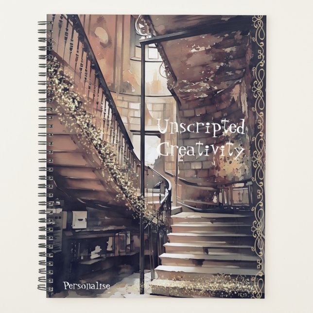 Vintage Home Positive Creativity Quote Journal  Planner (Front)