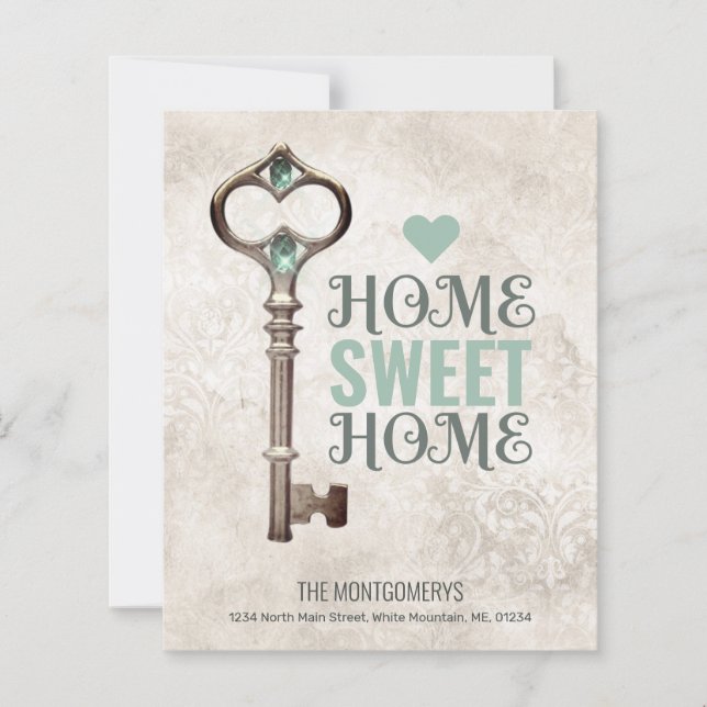 Vintage Home Sweet Home Skeleton Key Budget Moving (Front)