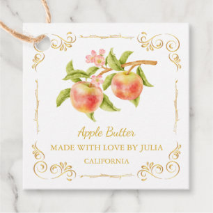 Vintage Homemade Apple Butter Square Hang Tag