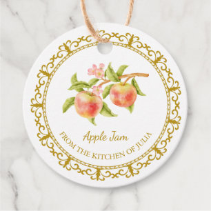 Vintage Homemade Apple Jam Hang Tag l White
