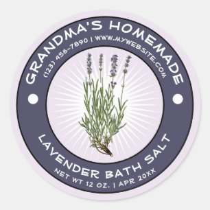 Vintage Homemade Bath Salt Label Template