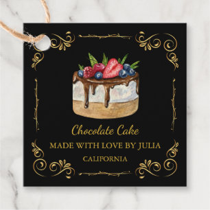 Vintage Homemade Cake Square Hang Tag