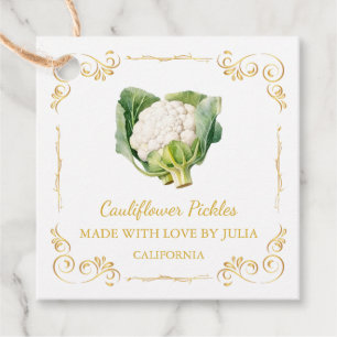 Vintage Homemade Cauliflower Pickle Hang Tag