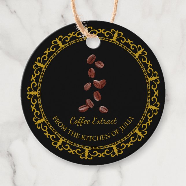 Vintage Homemade Coffee Extract Hang Tag (Front)