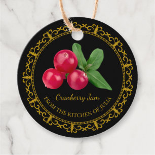 Vintage Homemade Cranberry Jam Hang Tag l Black