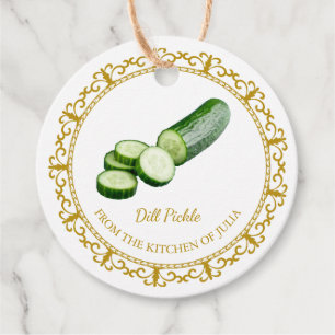 Vintage Homemade Cucumber Dill Pickle Hang Tag