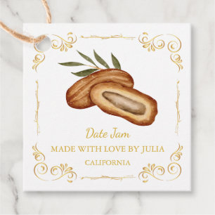 Vintage Homemade Date Jam Square Hang Tag