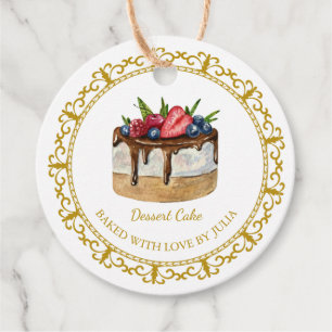 Vintage Homemade Dessert Cake Hang Tag