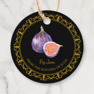 Vintage Homemade Fig Jam Hang Tag l Black