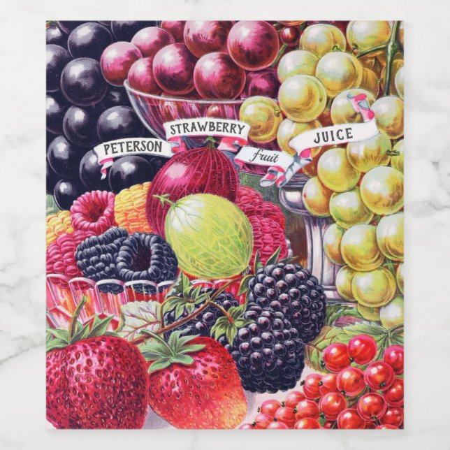 Vintage Homemade Fruit Juice  Wine Label (Single Label)