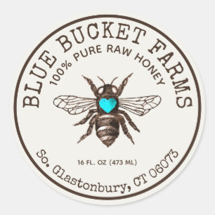 Vintage Homemade Honey Bee Jar Label