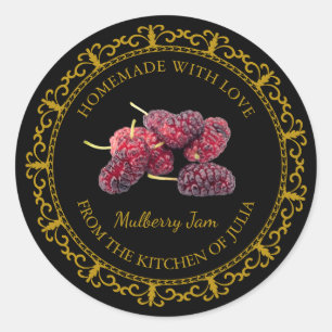 Vintage Homemade Mulberry Jam Label