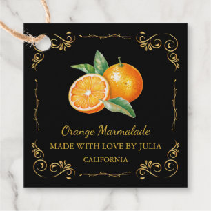 Vintage Homemade Orange Marmalade Square Hang Tag