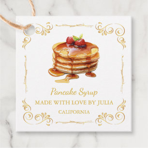 Vintage Homemade Pancake Syrup Square Hang Tag