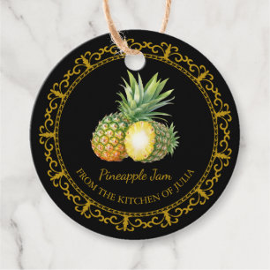 Vintage Homemade Pineapple Jam Hang Tag l Black