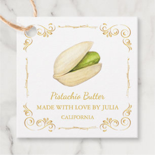 Vintage Homemade Pistachio Butter Square Hang Tag