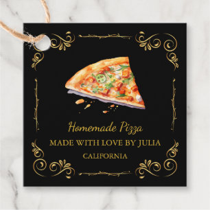 Vintage Homemade Pizza Square Hang Tag