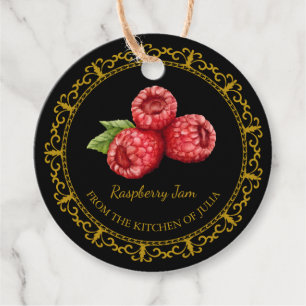 Vintage Homemade Raspberry Jam Hang Tag l Black