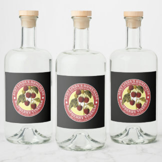 Vintage Homemade Raspberry Vinegar Label Template