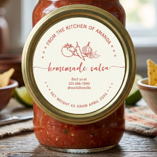 Vintage Homemade Salsa Label