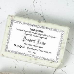 Vintage Homemade Soap Label Rectangle