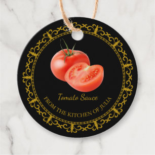 Vintage Homemade Tomato Sauce Hang Tag l Black