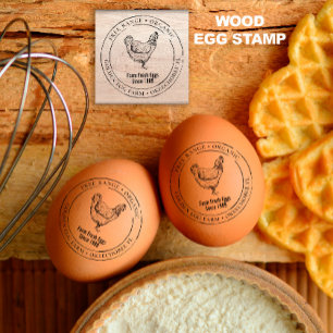 Vintage Homesteading Personalised Egg  Rubber Stamp