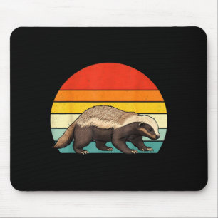 Vintage Honey Badger Retro Wildlife Animal Lover M Mouse Pad