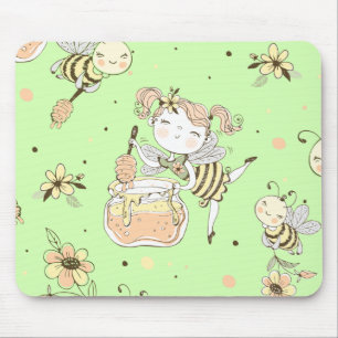 Vintage Honey Bee Decor Mouse Pad