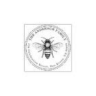 Vintage Honey Bee Family Name Round Return Address
