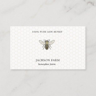 Vintage Honey Bee Farm Business Card