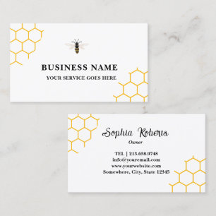 Vintage Honey Bee Farm Business Card