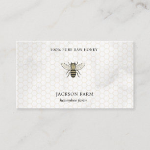 Vintage Honey Bee Farm Business Card