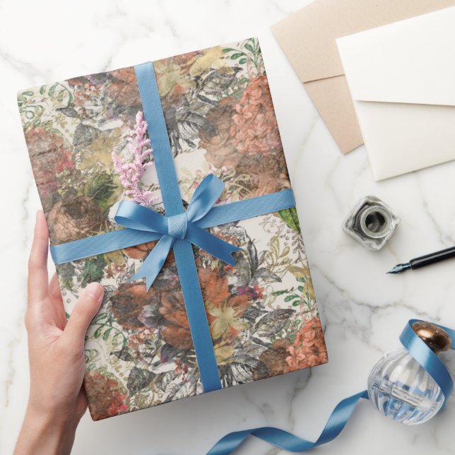 Vintage Honey Bee Pattern  Wrapping Paper (Gifting)