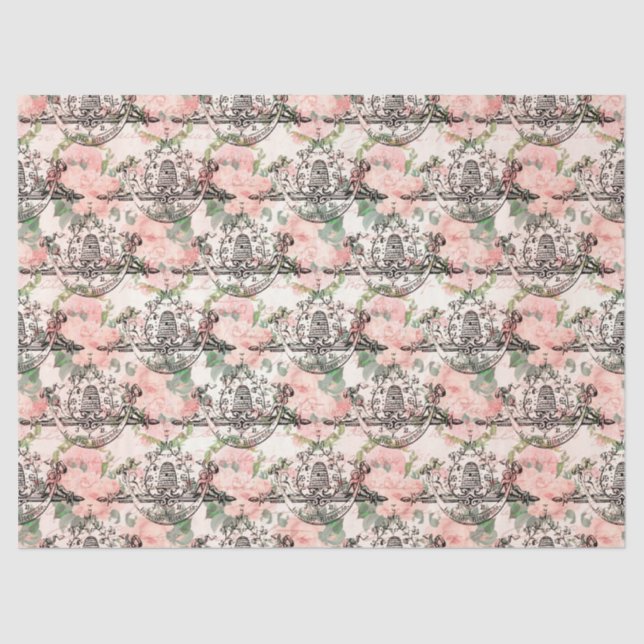 Vintage Honey Bee Series Design 14 Tissue Paper (Front)
