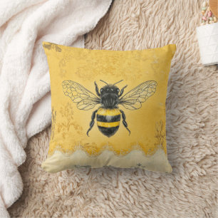 Vintage Honey Bee Wildflower Garden (2) Cushion