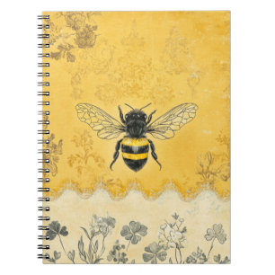 Vintage Honey Bee Wildflower Garden (2) Notebook
