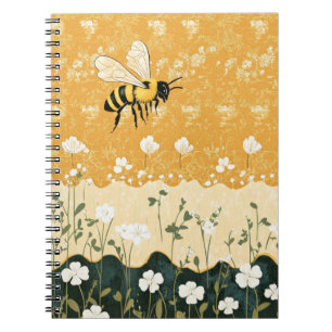 Vintage Honey Bee Wildflower Garden (9) Notebook
