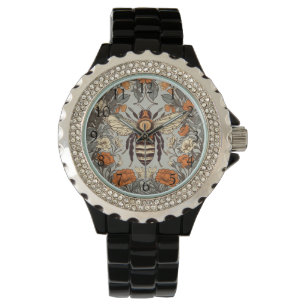 Vintage Honey Bee William Morris Inspired Floral Watch