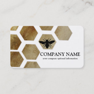 Vintage Honeycomb Bee BeeKeeper Honey Apairist Bus Business Card