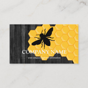 Vintage Honeycomb Bee BeeKeeper Honey Apairist Bus Business Card