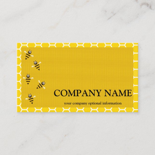 Vintage Honeycomb Bee BeeKeeper Honey Apairist Business Card (Front)