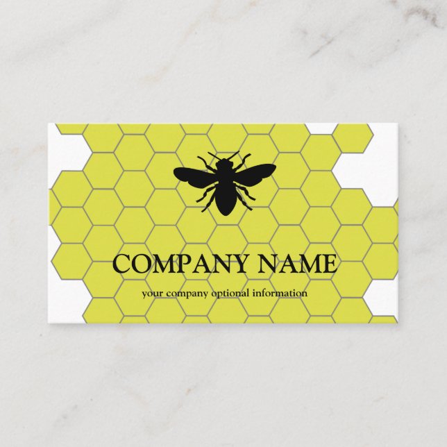 Vintage Honeycomb Bee BeeKeeper Honey Apairist Business Card (Front)