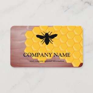 Vintage Honeycomb Bee BeeKeeper Honey Apairist Business Card