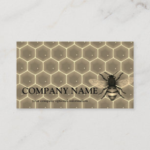 Vintage Honeycomb Bee BeeKeeper Honey Apairist Business Card