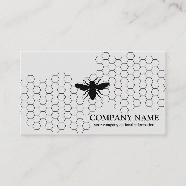 Vintage Honeycomb Bee BeeKeeper Honey Apairist Business Card (Front)