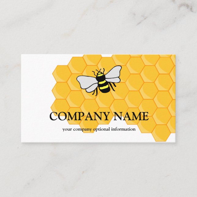 Vintage Honeycomb Bee BeeKeeper Honey Apairist Business Card (Front)