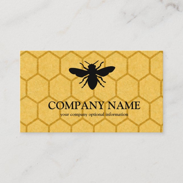 Vintage Honeycomb Bee BeeKeeper Honey Apairist Business Card (Front)